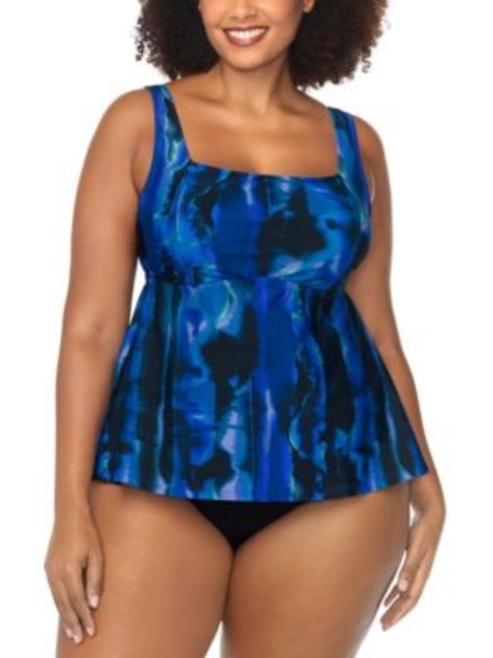 Raisins Curve Trendy Plus Size Straya Printed Underwire Tankini Top - Multi